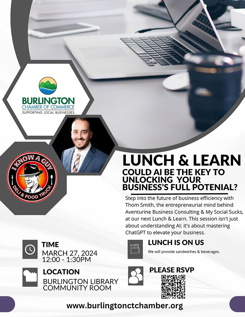 2024-0327-BCC-Lunch-&-Learn—Aventurine Flyer for March 27 Lunch & Learn regarding AI