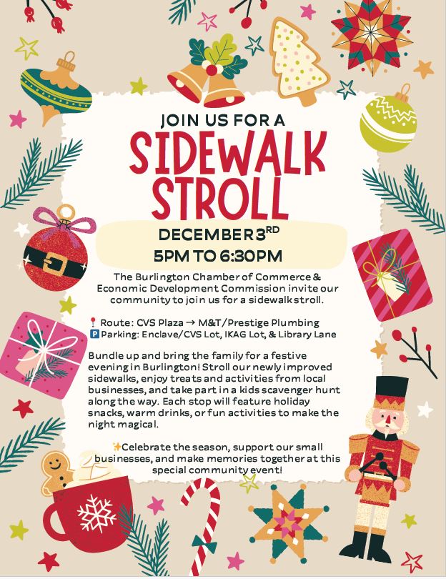 December 3rd Sidewalk Stroll flyer