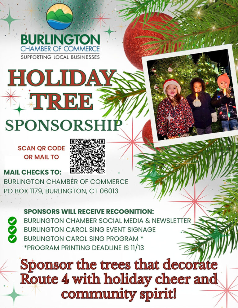 Flyer promoting holiday tree sponsorship.